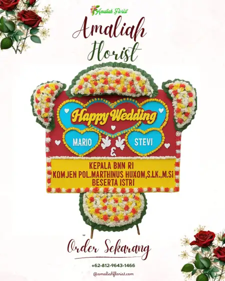 Papan Bunga Pernikahan Menongo